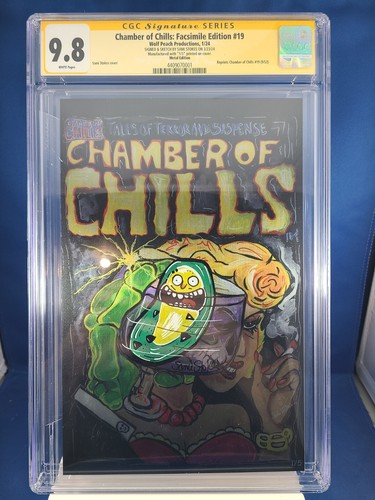 Chamber Of Chills #19 Facsimile Pickle Sketch Sami Stokes CGC 9.8 Metal 1 Of 5