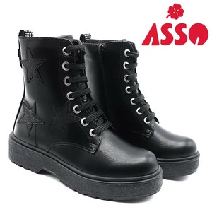 Scarpe Da Bambina Anfibio Platform Stella Asso Nero Bimba Glitter Dal 30 Al 36 Ebay