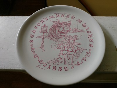 Buffalo Pottery 1952 Christmas Plate Buffalo Ny China Ebay