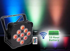 Rockville BEST PAR 60 Rechargeable Par Can Wash Light w/ Wireless DMX+RGBWA+UV