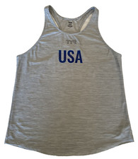 TYR Womens Tank - Gray - Size Medium - Sport Running Swimming