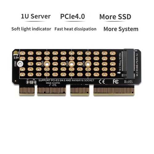 Carte adaptateur M2 NVME M.2 clé M 2280 SSD vers PCIE4.0 carte d'extension X4 pleine vitesse - Photo 2/3