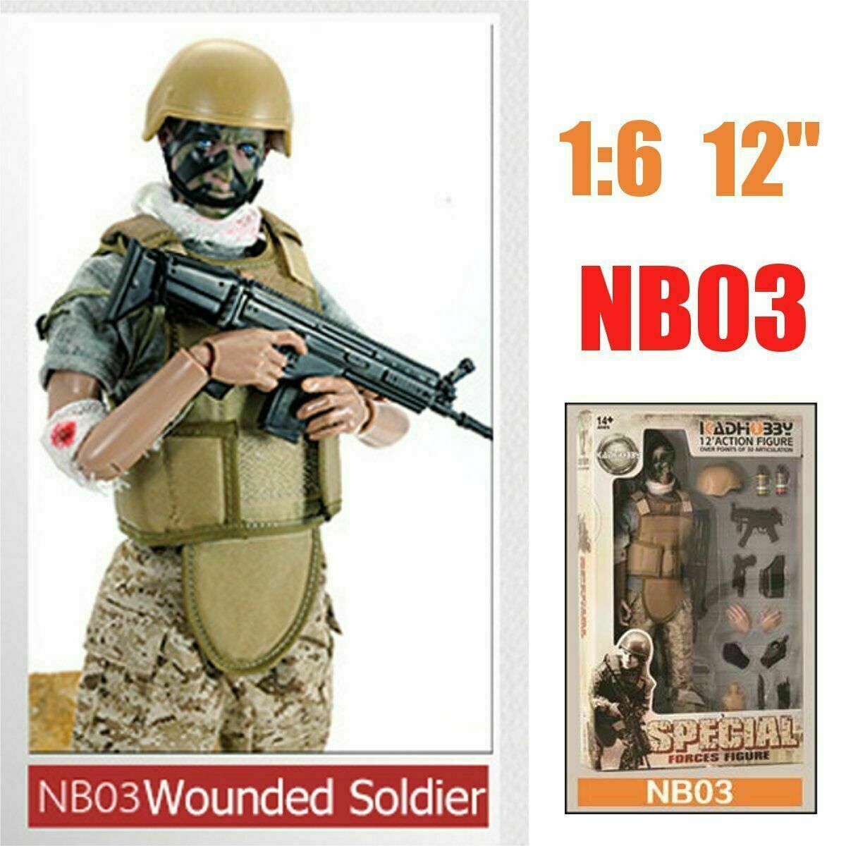 1/6 Army Combat Desert ACU Special Forces Soldier Action