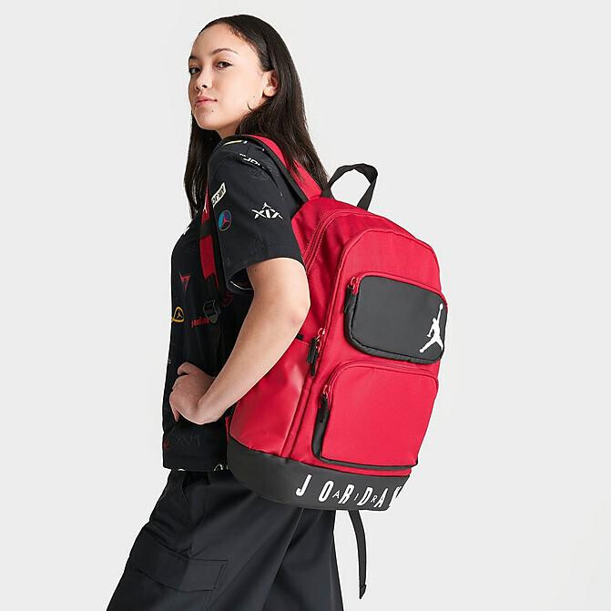 Air Jordan Essential Red Black White Back to School 25 L Backpack 9A0670 H24