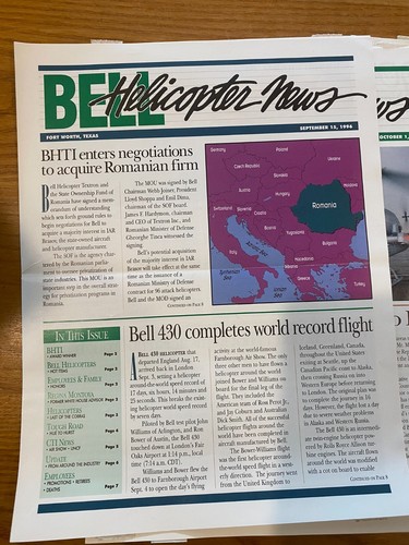 1996 Bell Helicopter News Employee Publications - Picture 17 of 23