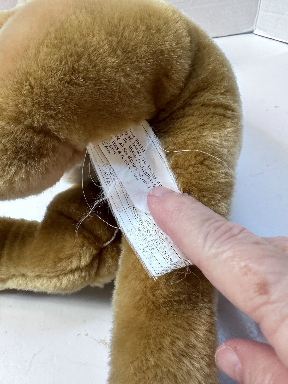 E&J Classics Vintage Tiger Lion CUB Plush Toy Tan White 18" Laying