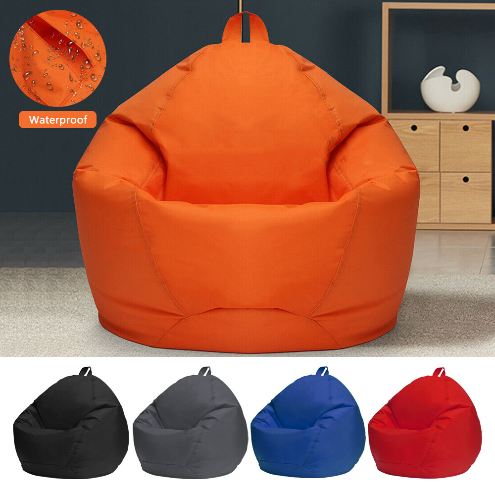 SANMADROLA Bean Bag Chair Cover Stuffed Animal Storage