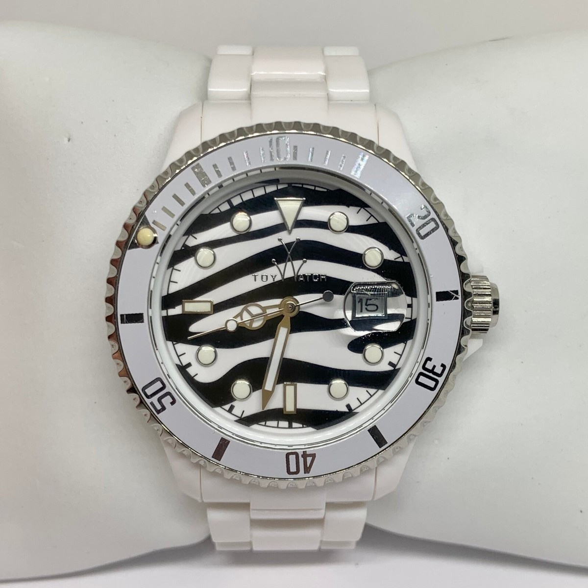 ToyWatch Women\'s Silver and White Timepiece ToyWatch Silver Case Wristwatches for sale | eBay main image 2