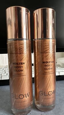 Makeup Revolution, Molten Body Glow, Color Bronze Face & Body 100ml Set Of 2