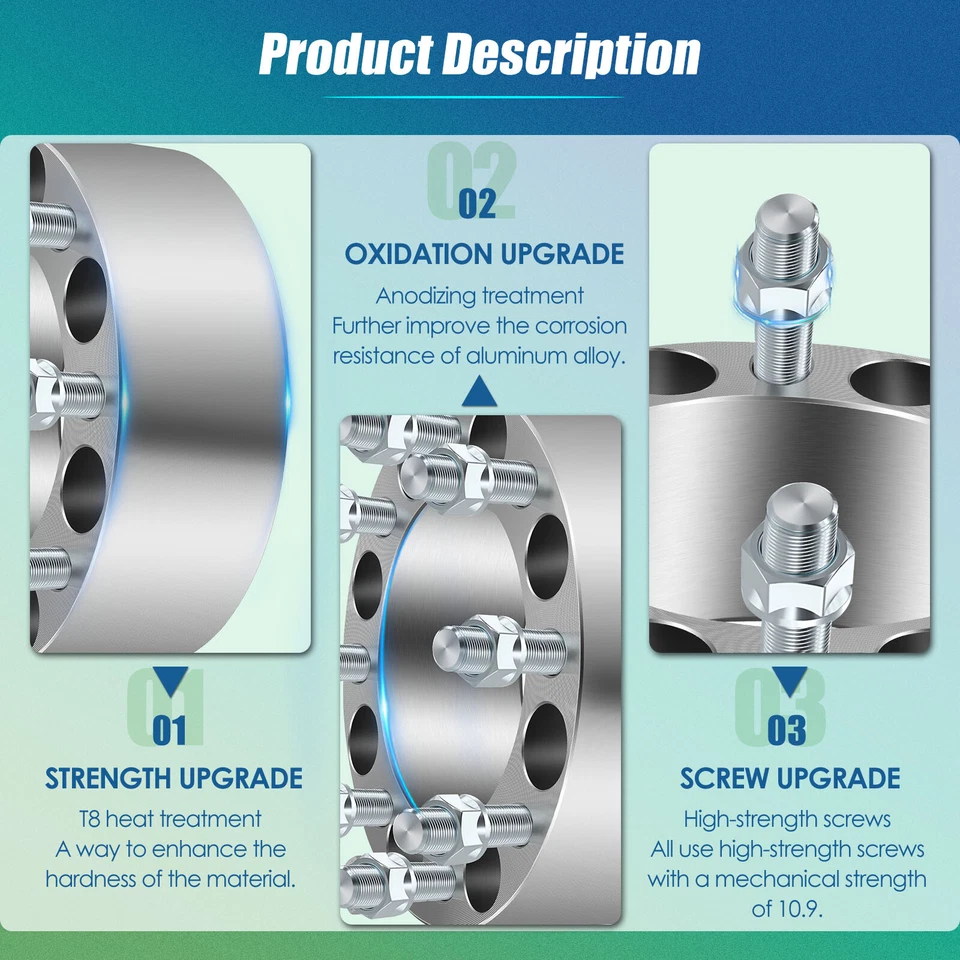 4 шт колесные распорки 3 дюйма 8x6,5 дюйма 9/16 дюйма x18 для Dodge Ram 2500 3500 2011 2012 годов выпуска - Изображение 3 из 4