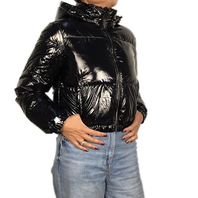 Piumino Donna Lucido Invernale Giubbotto Corto Bomber Imbottito