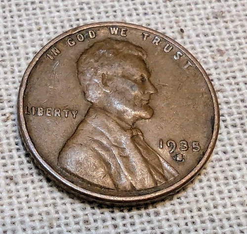 RARE 1935- (S Filled) LINCOLN CENT WHEAT PENNY