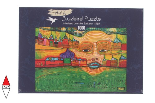 PUZZLE ARTE BLUEBIRD HUNDERTWASSER IRINALAND OVER THE BALKANS 1969 1000 PZ