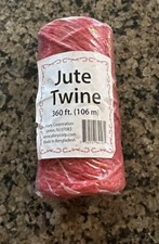 Allary Corp Jute Twine RED 360 Feet Holiday Christmas Wrapping Craft String Rope