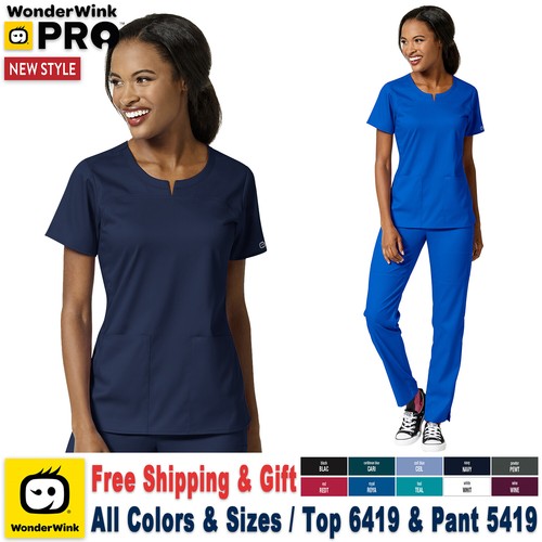 WonderWink Scrubs Set PRO Women's Notch 