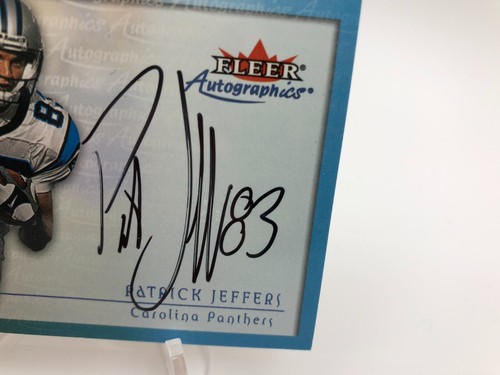 PATRICK JEFFERS AUTO 2000 Fleer Tradition AUTOGRAPHICS Card CAROLINA PANTHERS - Picture 3 of 6