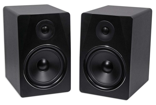 (2) Rockville APM8B 8" Powered USB Studio Monitors+Stands+Pads+Condenser Mic - Picture 3 of 11