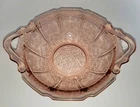 Depression Glass CHERRY BLOSSOM Handled Serving Bowl JEANNETTE  GLASS  1930-39
