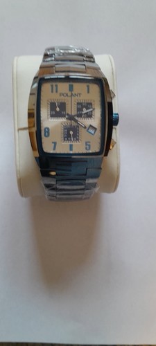 MEN'S POLANTI VALOR STAINLESS STEEL CHRONOGRAPH SWISS QUARTZ watch PO1085-TGYBU