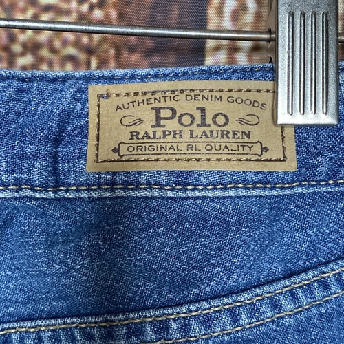 Polo Ralph Lauren Girl’s Paint Splatter Patch Denim Jeans Pants Size 12 Wide Leg - Picture 4 of 6