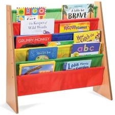 5 Pockets Book Shelf Organizer And Magazine Rack For Kids And Adults