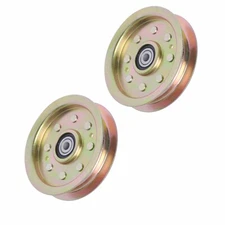 2 Pack Steel Flat Idler Pulley 756-04129 Fits MTD Cub Cadet Troy-Bilt