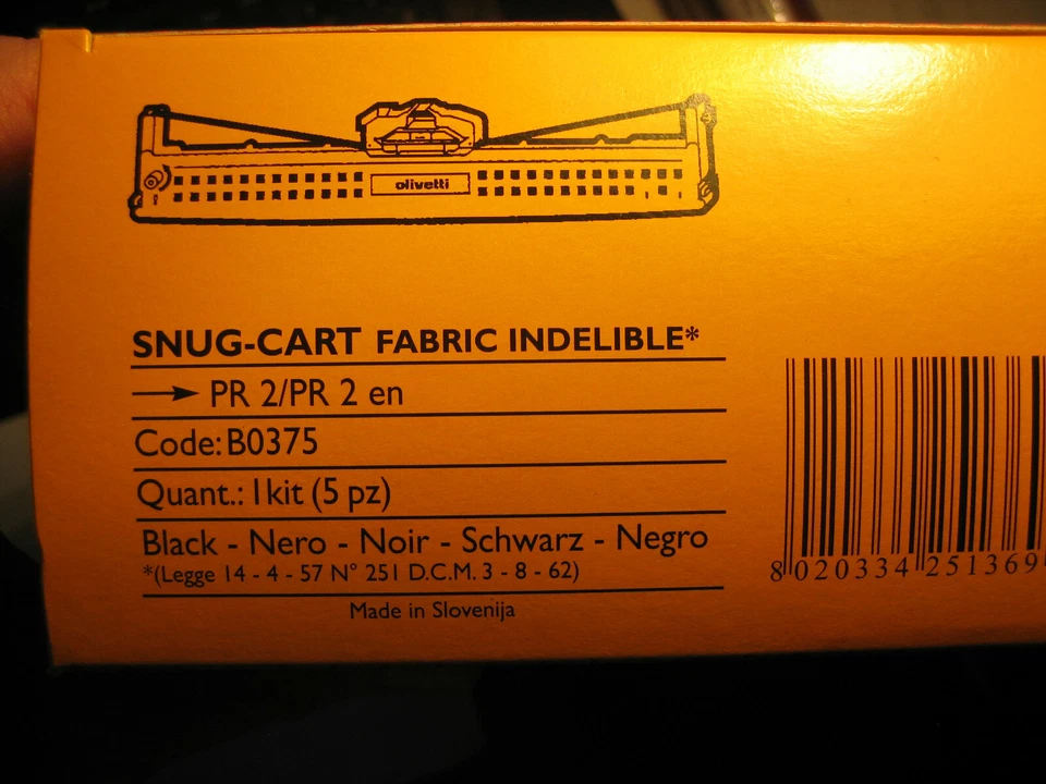 Olivetti Snug-Cart PR-2 / PR2en Código B0375 Negro Foto 2 de 4
