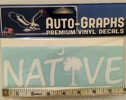 South Carolina Ureinwohner Premium Auto Aufkleber weiß-rosa 7,75 x 2,5 Palmetto Baum NEU - Bild 14 von 28