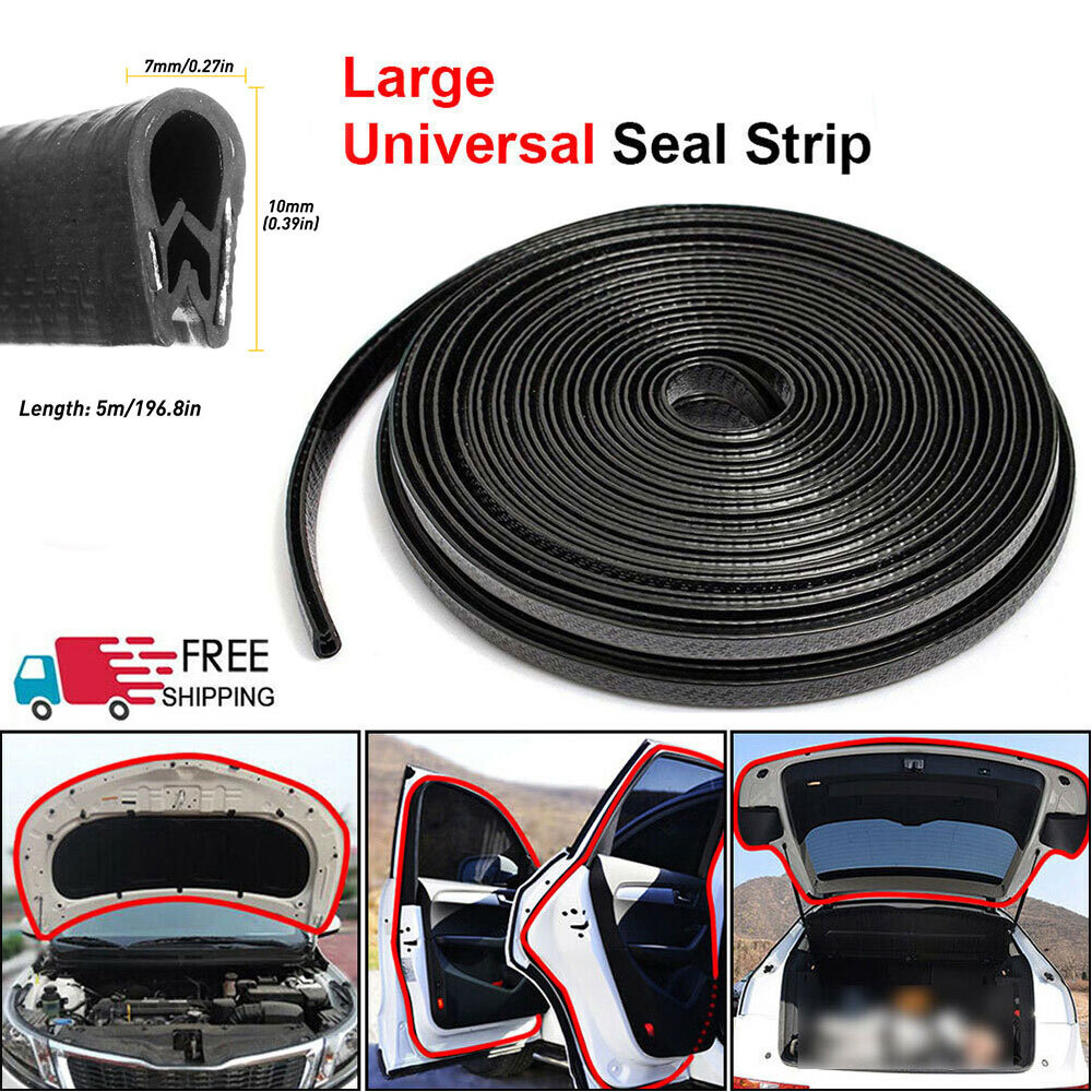 Car Door Edge Guard Molding Trim Protectors Strip 16ft U Shape Rubber Seal Black