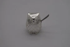 Wm A Rogers  Oneida Silverplated Owl Saltcellar  Lined , w/Spoon NIB