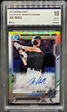 2021 Bowman Chrome Draft Pick Auto Joe Mack #CDA-JMA Refractor /499 BRG 10 GM MT