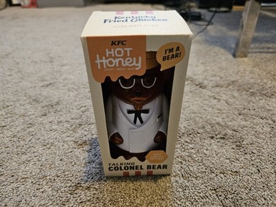KFC Colonel Sanders Hot Honey Pull String Talking Bear Rare LE Box.