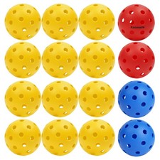 16PCS Outdoor Pickleball Balls Set Standard 40 Holes Ball 74mm