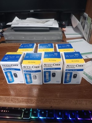 1 box each accu-chek smartview test strips 50ct
