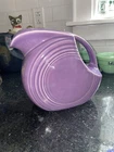 LARGE LILAC HOMER LAUGHLIN FIESTAWARE LARGE DISC PITCHER FIESTA