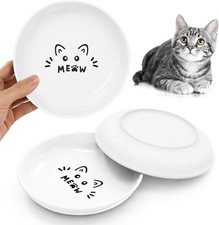 YINEYA 3 Pack Cat Food Bowls, Anti Whisker Fatigue Ceramic Cats Dishes Set  Wid
