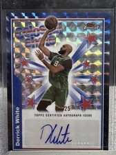 2024-25 Topps Finest  Autographs Derrick White Blue Geometric Refractor /99