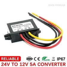 DC Step-Down Buck Converter 24V to 12V 5A 60W Voltage Regulator Car Power Tools