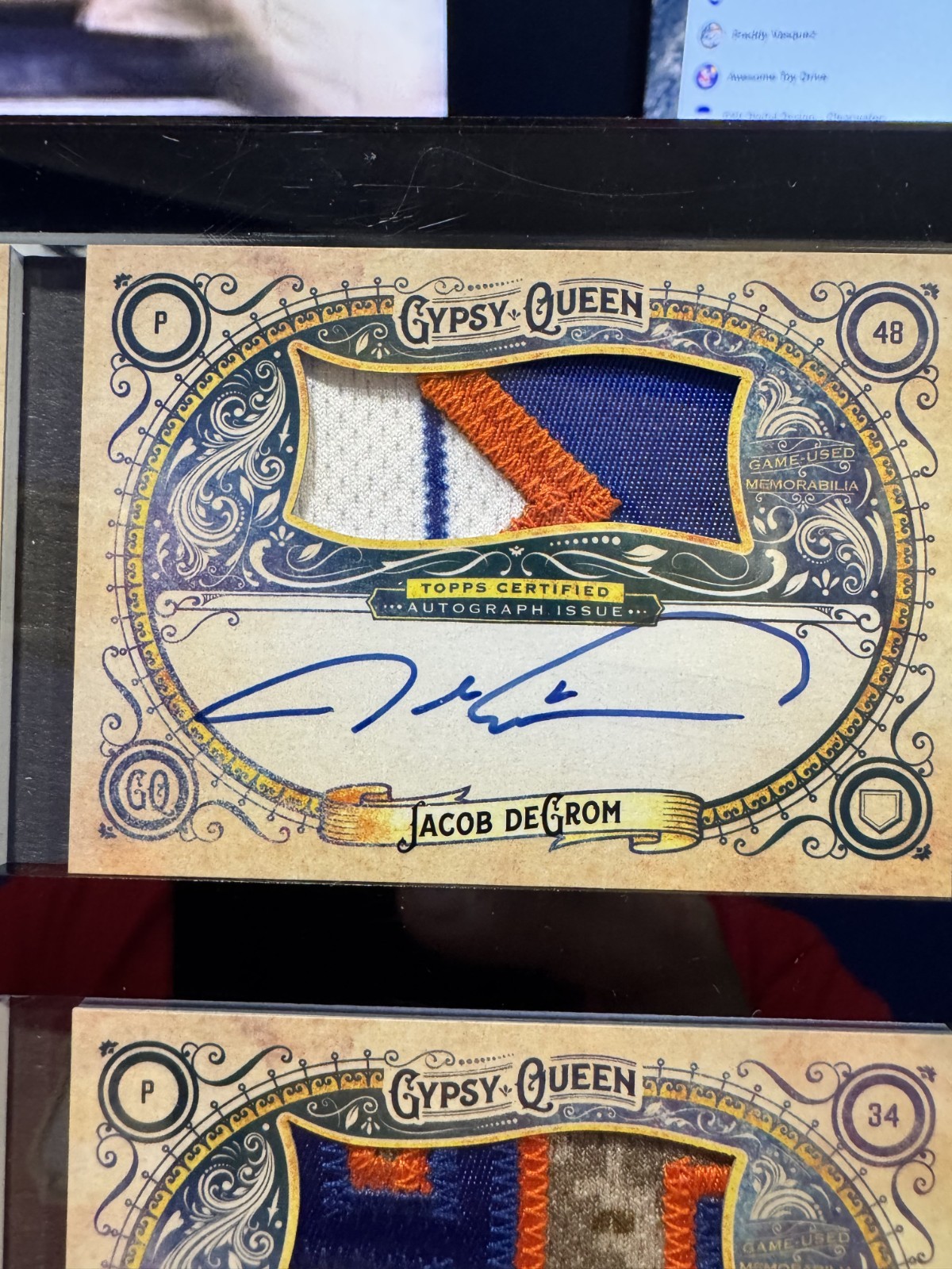 Jacob deGrom 2017 Topps Gypsy Queen Patch Auto Booklet #/20 Syndergaard Matz view 2