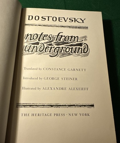 Heritage Press/Notes from Underground & The Gambler By Dostoevsky/1967 HBSC - Picture 7 of 18