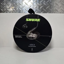 NEW Shure AONIC 4 Sound-Isolating 3.5mm Wired Earphones - Black (SE42HYBK+UNI)