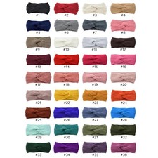 Solid Color Crochet Knitting Woolen Headband Weaving Cross Handmade Hairband