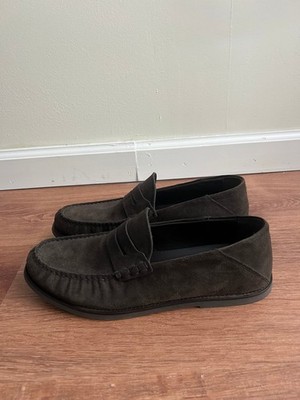 Massimo Dutti Men s Suede Loafers Brown EU 43 US 10 Slip On Penny Loafer