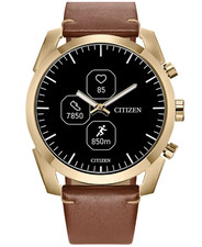 Citizen CZ Smart Hybrid Gen-2 JX2012-09E Brown Leather Smartwatch 44MM NEW