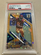 2021 Donruss Elite Amon-Ra St Brown Orange /49 PSA 10 Pop 1 Rookie RC Lions