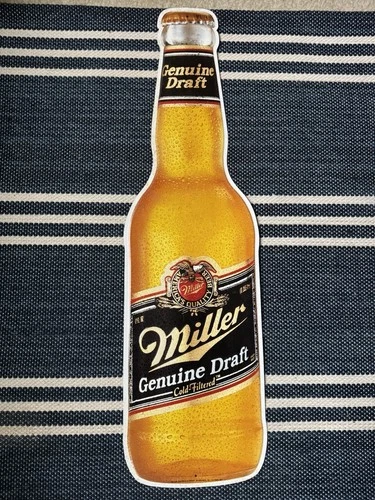 Vintage rare Miller Genuine Draft Light Beer Collectible Sign Breweriana man