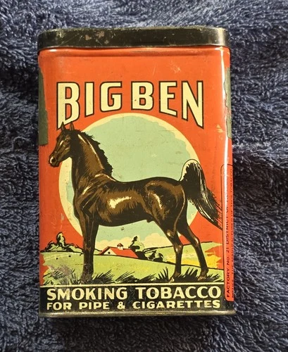 Vintage Big Ben Vertical Tobacco Tin 