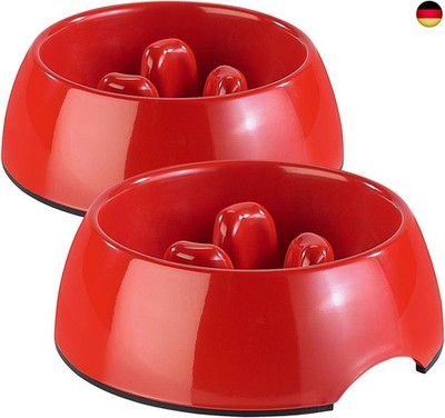 infactory Futter-Napf: 2er Pack Anti-Schling-Napf für Hunde und Katzen, 300 ml 