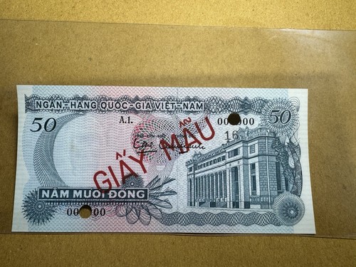 50 Dong Specimen UNC 1969 South Viet Nam Banknotes_LDP Shop. - Picture 1 of 7