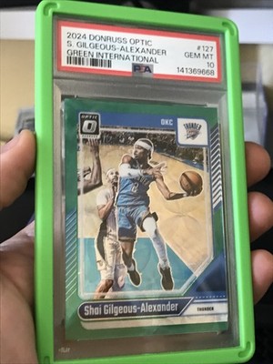 2024-25 Panini Optic Shai Gilgeous-Alexander Green Inter /25 PSA 10 #127